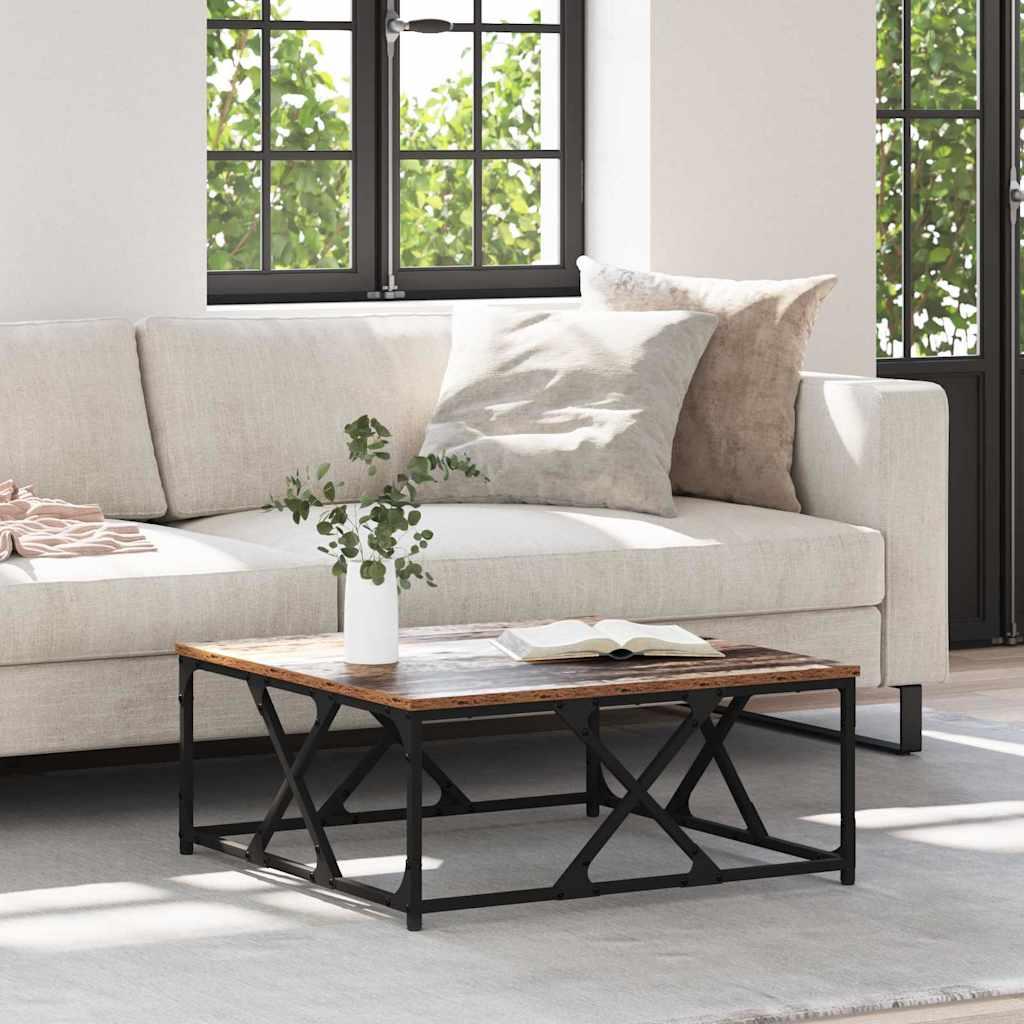 Sofabord Gammelt træ 70 x 70 x 30 cm Konstrueret træ