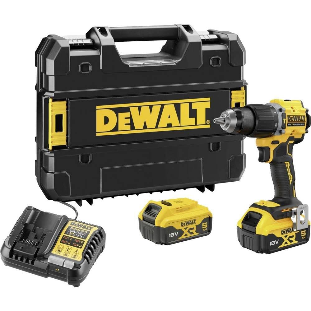 Skruemaskine 18V DeWALT DCD799P2T med kuffert og batterier