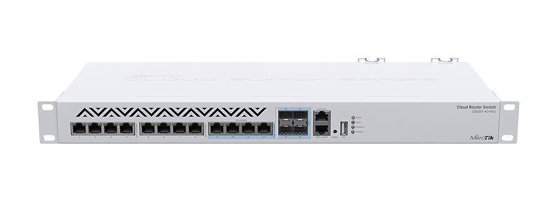 Netværksswitch MikroTik CRS312-4C+8XG-RM L3 10G, hvid, 1U billede