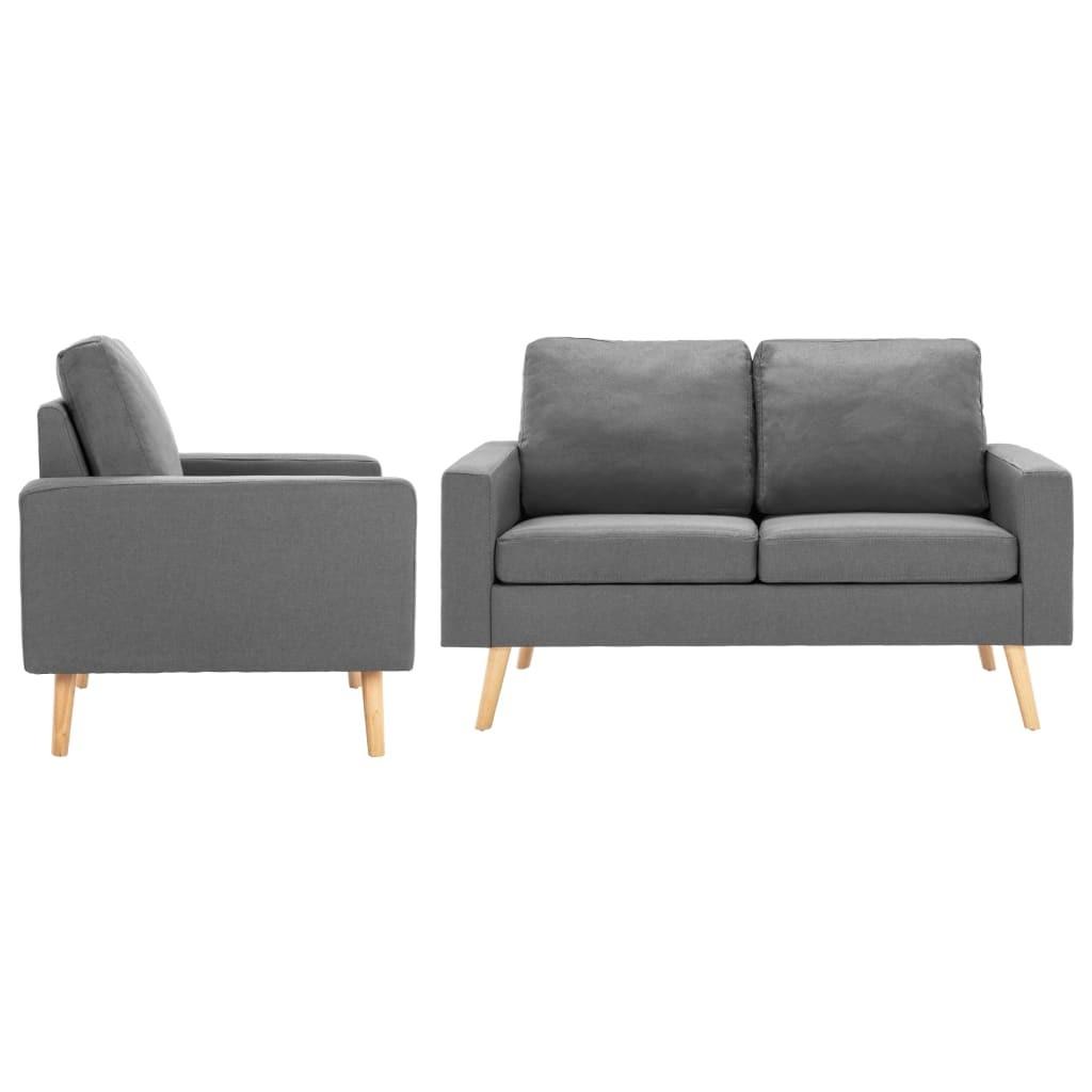 2 personers sofa stof lysegrå