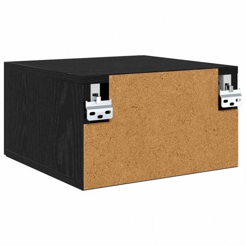 Væghængt natskab 2 stk. - sort eg 35 x 35 x 20 cm