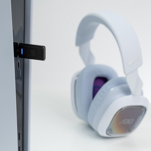 Gaming headset Logitech ASTRO A30 - kablet & trådløst, headband, Bluetooth, hvid