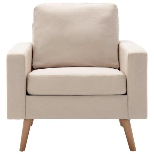 2 personers sofa stof cremefarvet