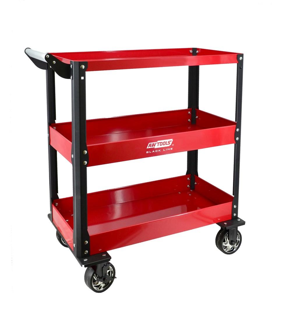 Værkstedsvogn AWTOOLS metal - 3 hylder / 150 kg