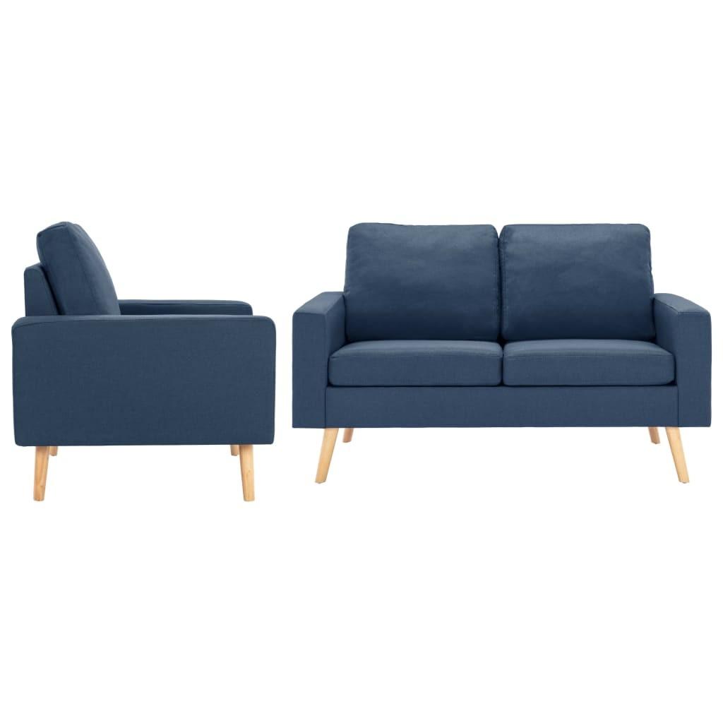Sofasæt Dele Stof Blå