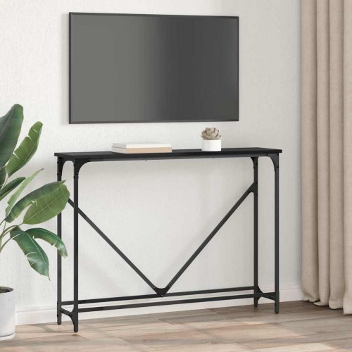 Konsolbord Sort eg 102 x 22,5 x 75 cm Konstrueret træ