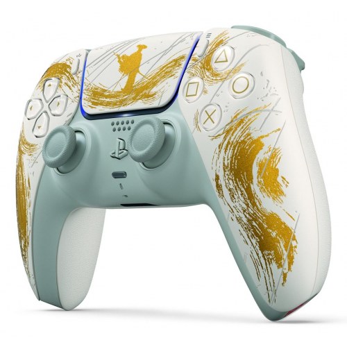 Spilcontroller PS5 Sony DualSense Ghost of Yotei Limited Edition - guld/hvid, Bluetooth/USB