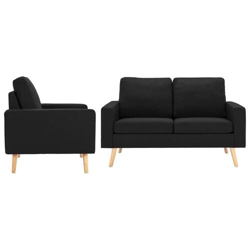 2 personers sofa stof sort