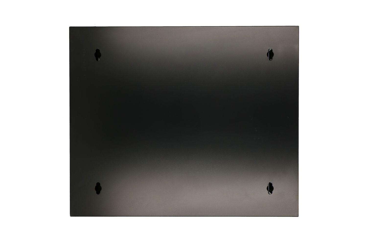 Vægmonteret rackskab 12U 600×600 - Extralink, svingbart, sort billede