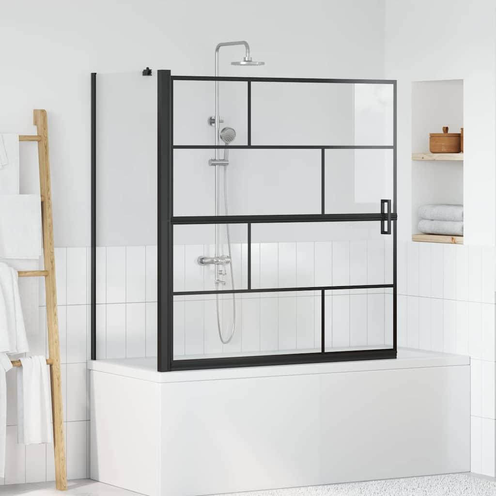 Bade Bruse skærm Sort og gennemsigtig 116 x 67 x 129.5 cm
