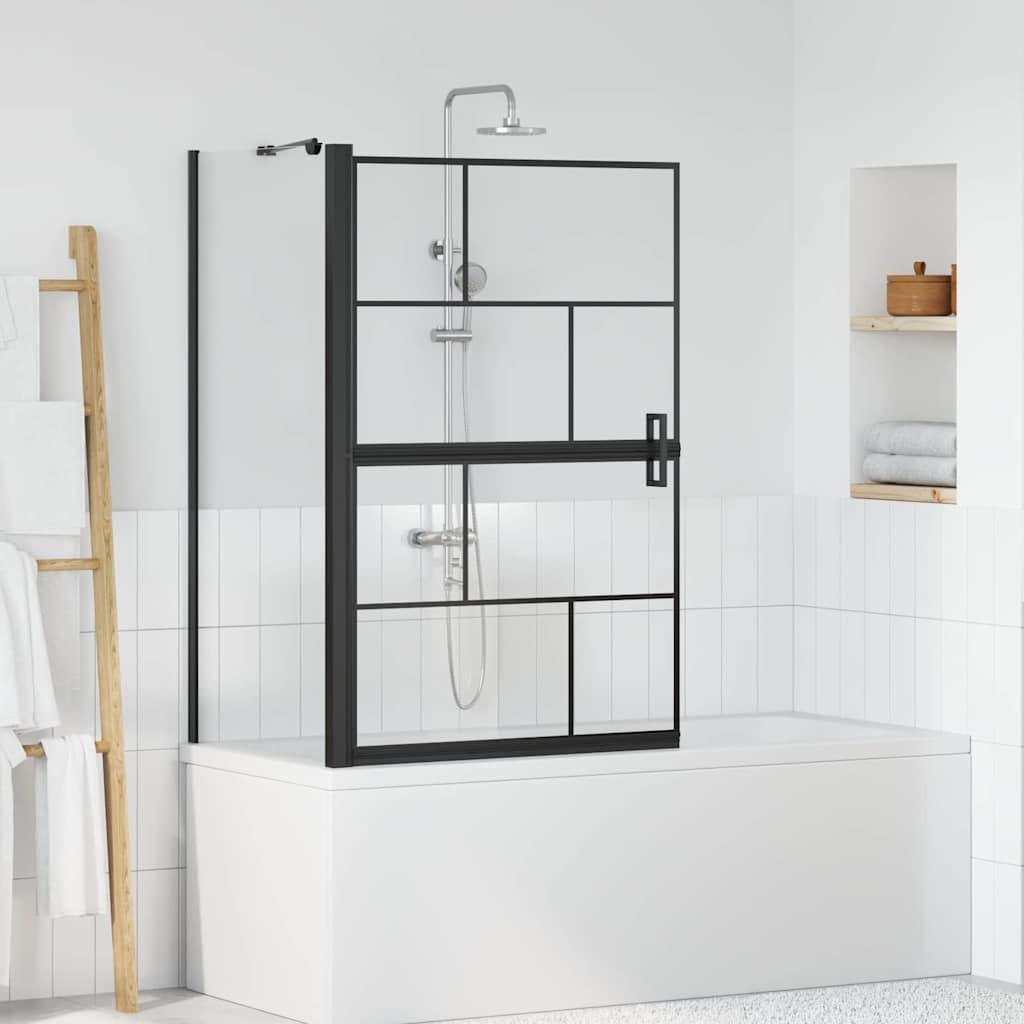 Bade Bruse skærm Sort og gennemsigtig 80 x 67 x 129.5 cm