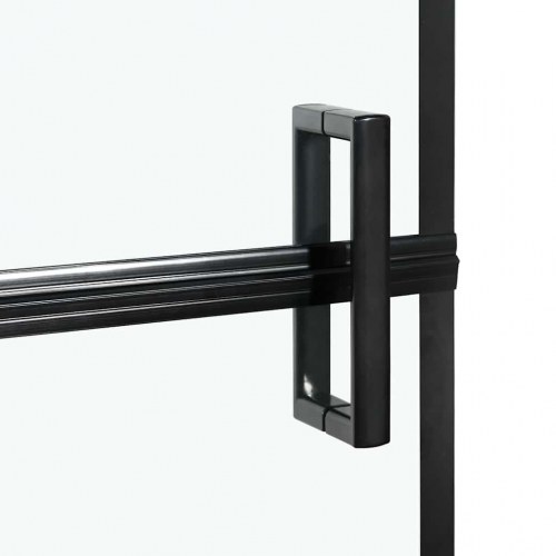 Bade Bruse skærm Sort og gennemsigtig 100 x 67 x 129.5 cm