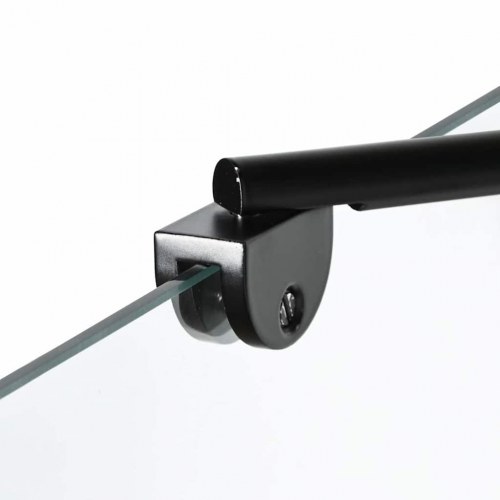 Bade Bruse skærm Sort og gennemsigtig 100 x 67 x 129.5 cm