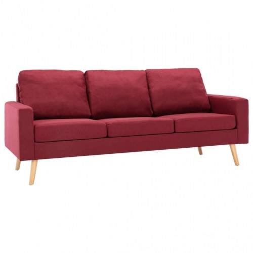2 personers sofa stof vinrød