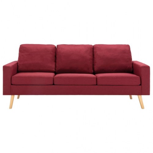 2 personers sofa stof vinrød