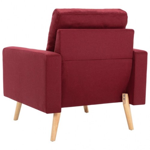 2 personers sofa stof vinrød