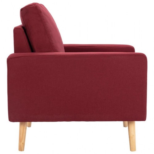 2 personers sofa stof vinrød