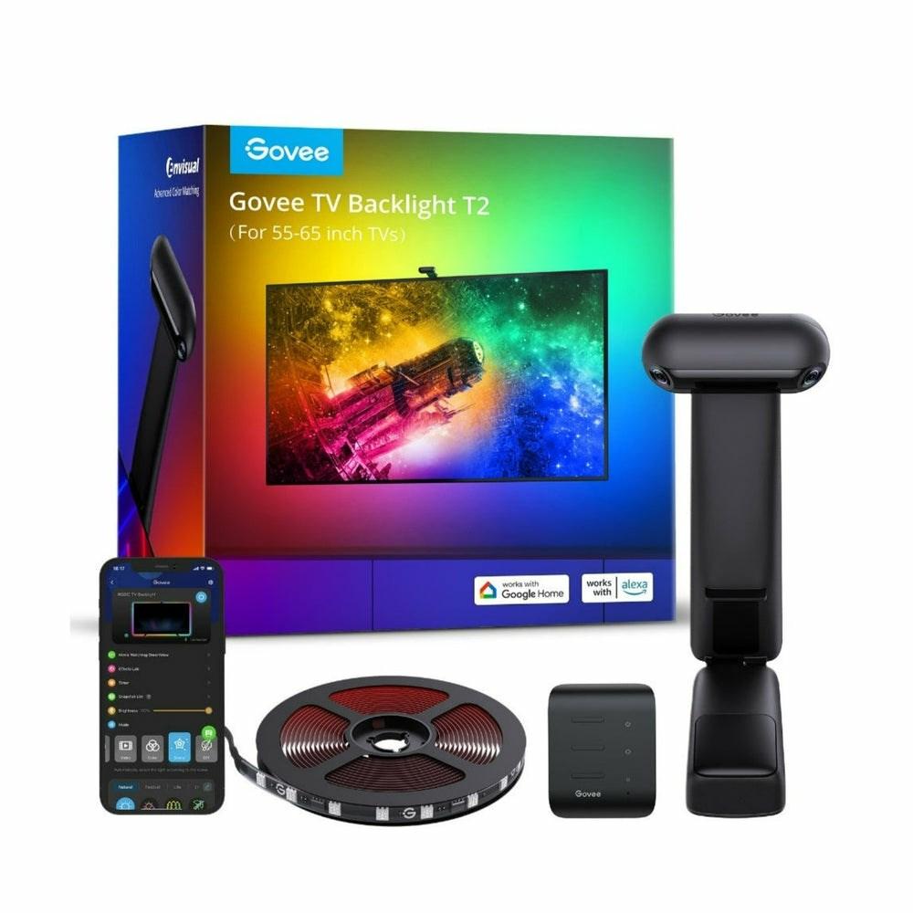 LED baggrundsbelysning til TV - Govee Envisual T2, smart lysliste med Wi‑Fi/Bluetooth billede
