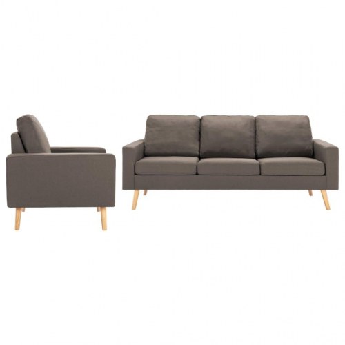 2 personers sofa stof gråbrun