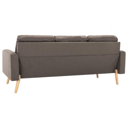 2 personers sofa stof gråbrun