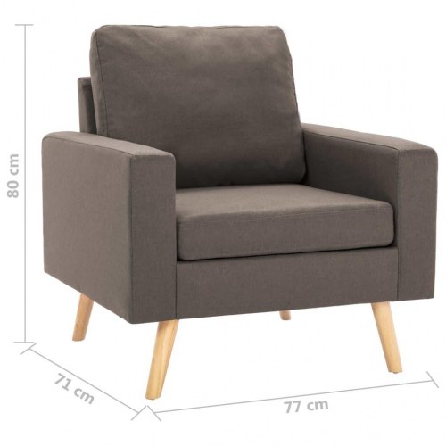 2 personers sofa stof gråbrun