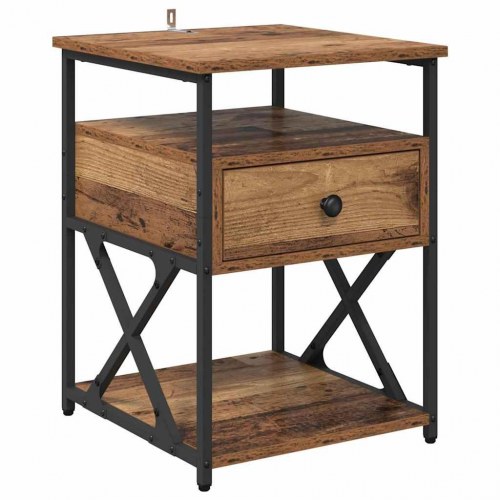 Sengeborde 2 stk. i gammelt træ 40 x 42 x 55 cm