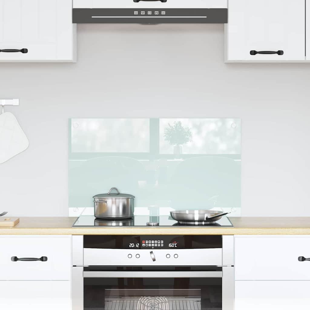 Køkkenbacksplash 70 X 40 Cm Hærdet Glas - Hvid / 70 x 40 x 0,8 cm