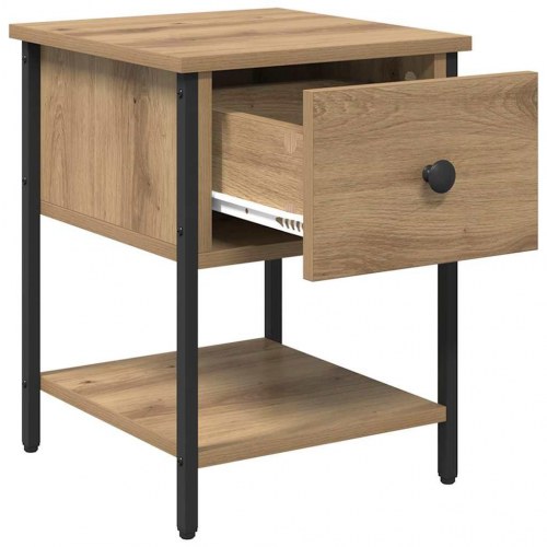 Sengebord 2 stk artisan eg 34 x 35,5 x 45 cm Konstrueret træ