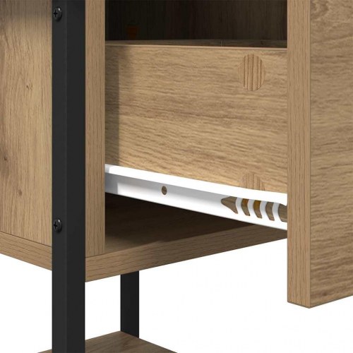 Sengebord 2 stk artisan eg 34 x 35,5 x 45 cm Konstrueret træ