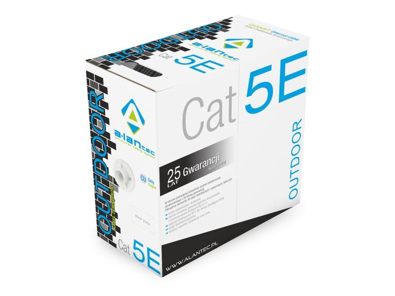 Netværkskabel Cat5e F/UTP - Alantec, sort, 305 m billede