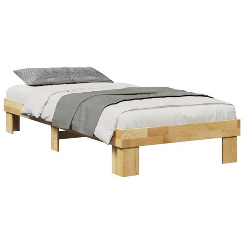 Sengeramme uden madras 100x200 cm Massivtræ Eg