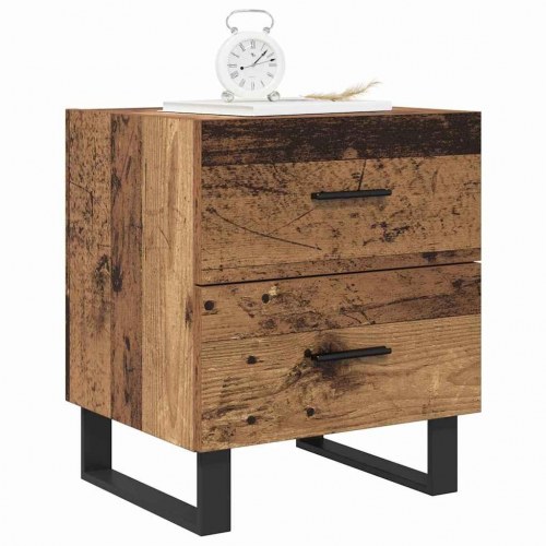 Natskabe 2 stk. gammelt træ og sort - 40 x 35 x 47,5 cm