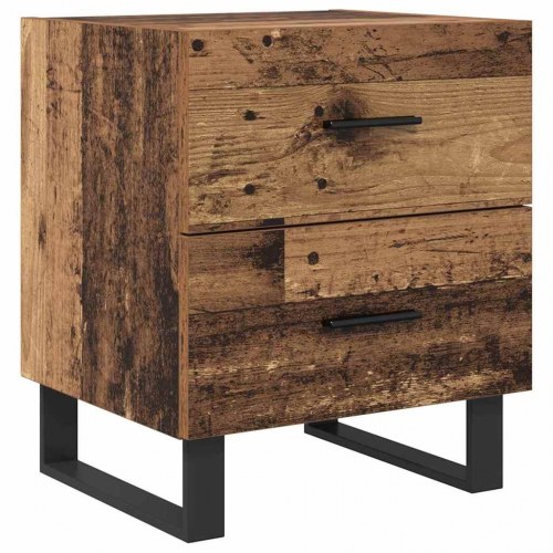 Natskabe 2 stk. gammelt træ og sort - 40 x 35 x 47,5 cm