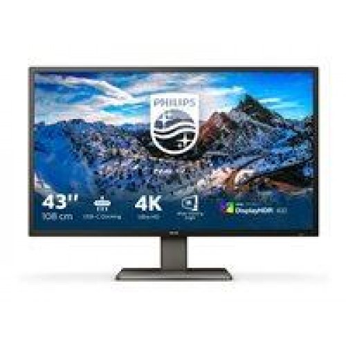 Skærm 43" Philips 4K UHD VA med USB-C, HDMI, DisplayPort - 60 Hz