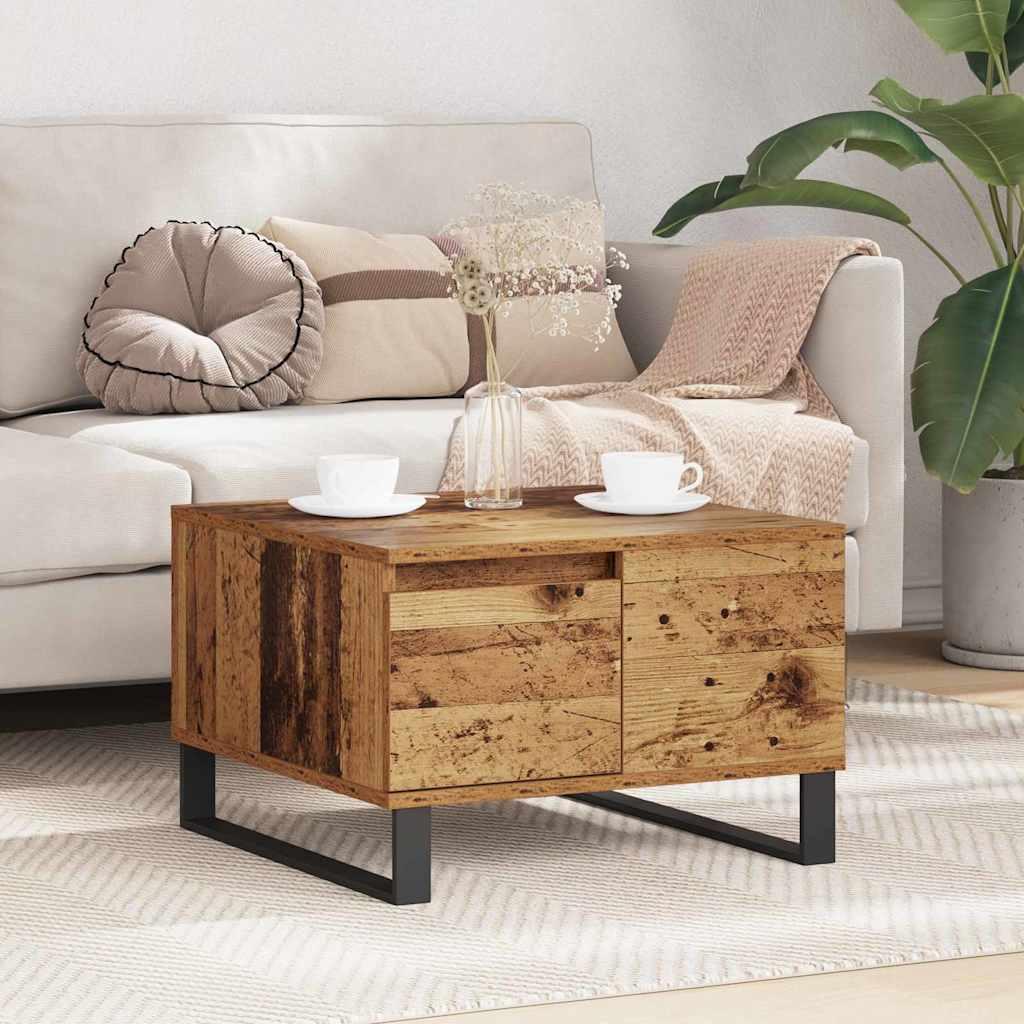 Sofabord Gammelt træ 55 x 55 x 36.5 cm Konstrueret træ