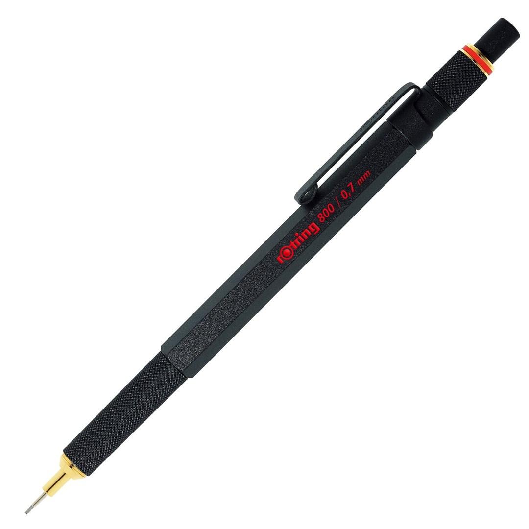 Stiftblyant Rotring 800 - 0,7 mm, sort metal billede
