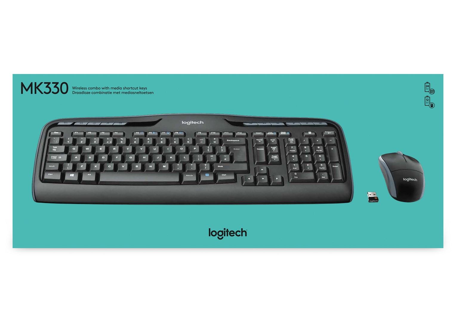 Trådløst tastatur og mus Logitech MK330