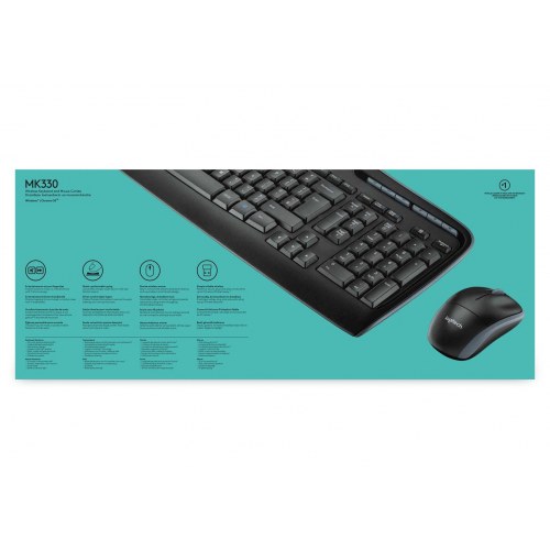 Trådløst tastatur og mus Logitech MK330