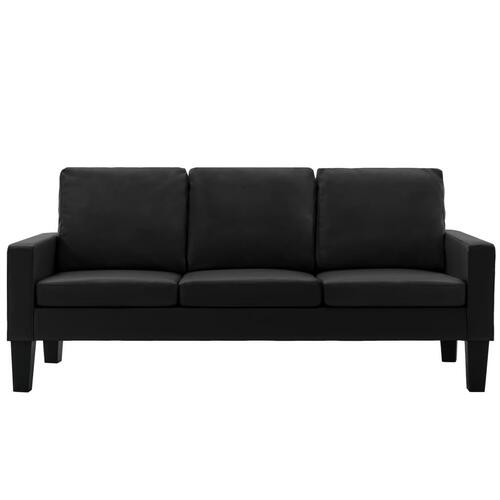 2 personers sofa kunstlæder sort