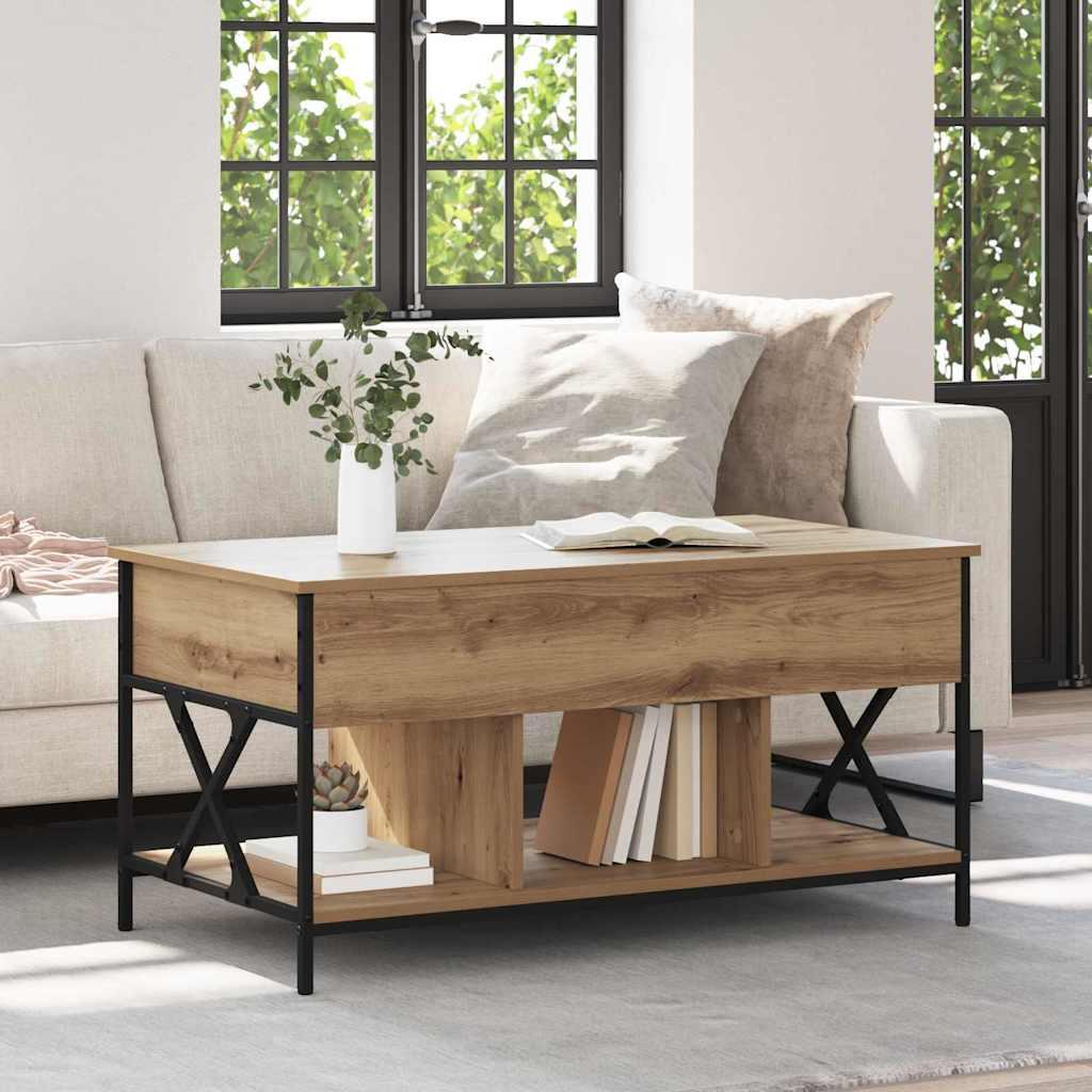 Sofabord artisan eg 100 x 55 x 50 cm Konstrueret træ