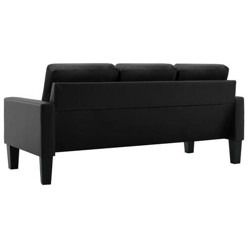 2 personers sofa kunstlæder sort