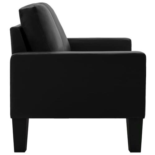 2 personers sofa kunstlæder sort