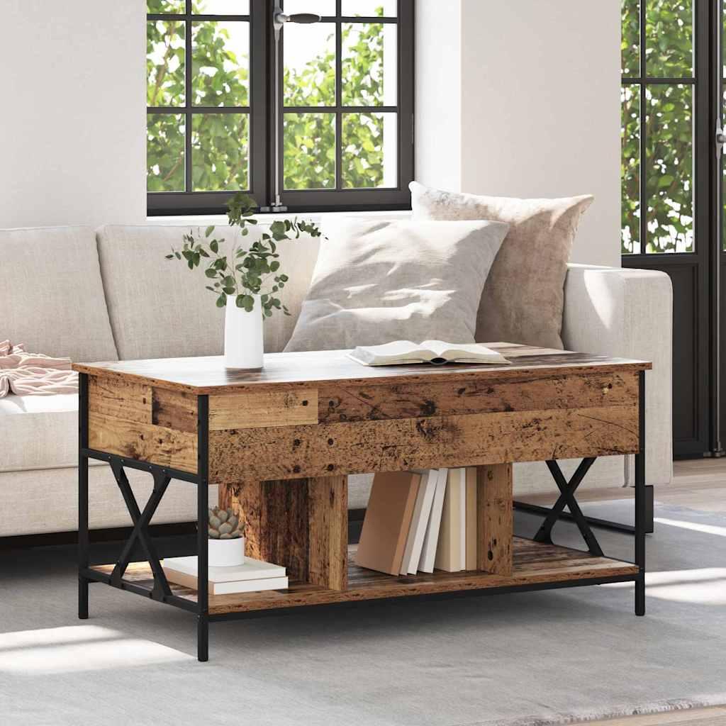Sofabord Gammelt træ 100 x 55 x 50 cm Konstrueret træ