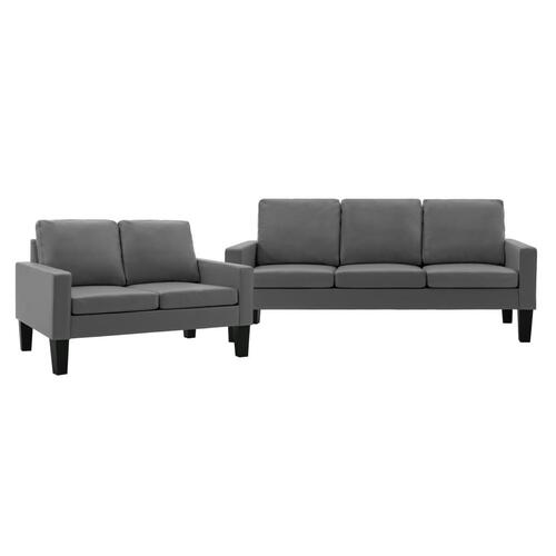 2 personers sofa kunstlæder grå