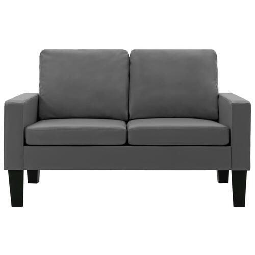 2 personers sofa kunstlæder grå