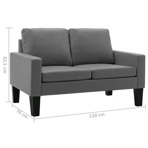 2 personers sofa kunstlæder grå