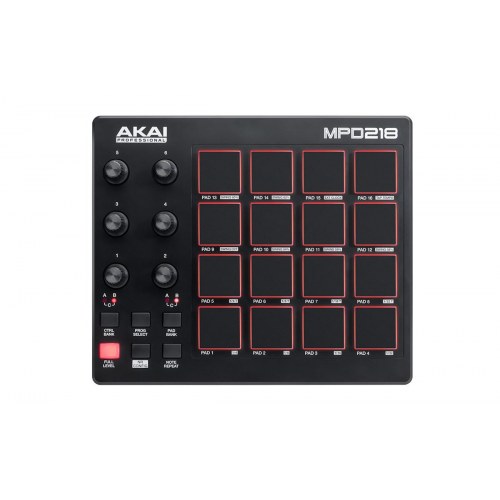 MIDI pad-controller AKAI MPD218 – USB, sort
