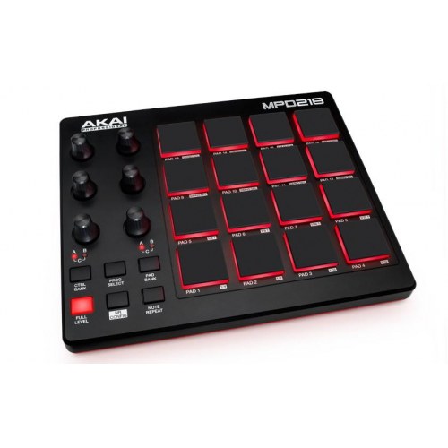 MIDI pad-controller AKAI MPD218 – USB, sort