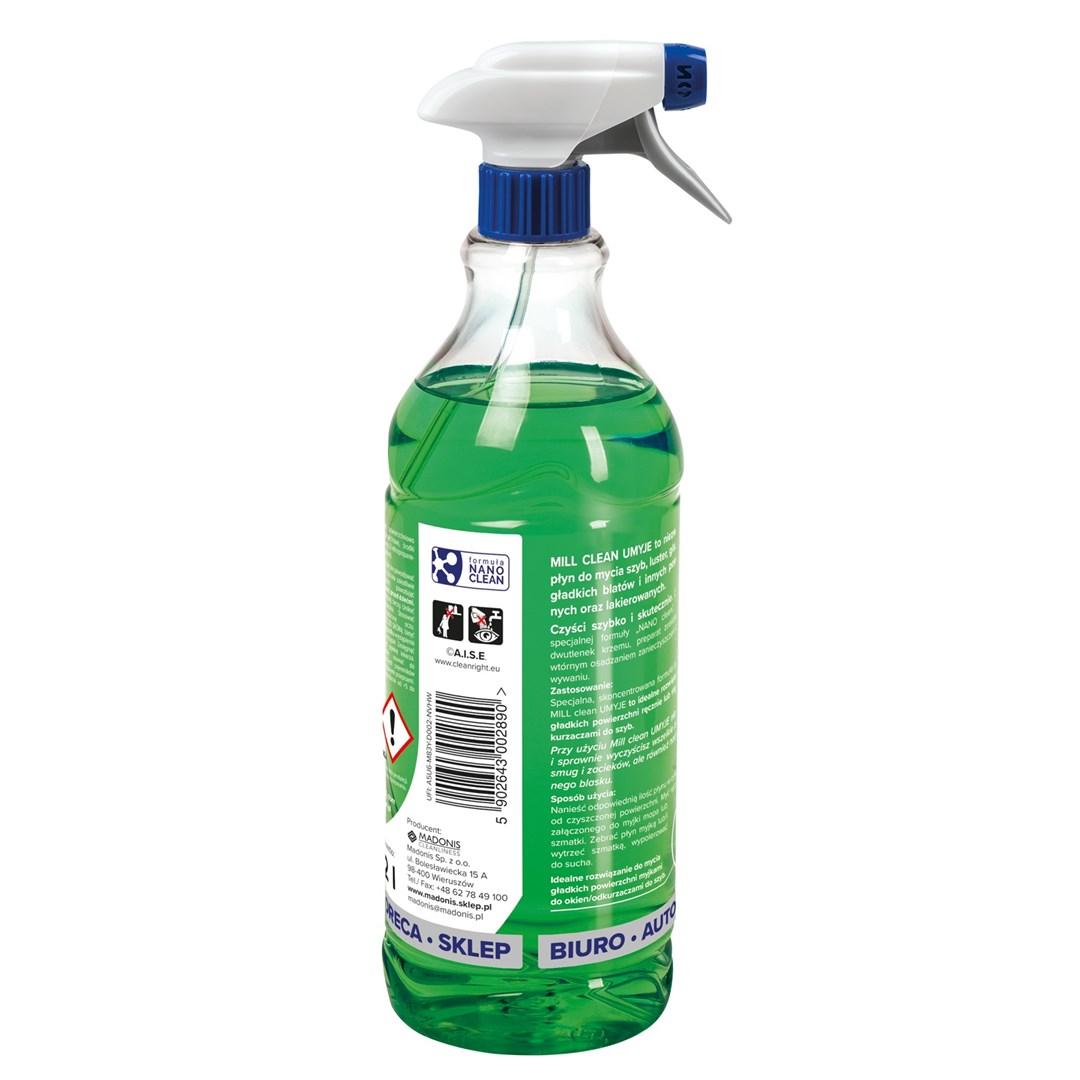 Glasrens til vinduer og spejle - Mill Clean, konvalduft, 1,22 l