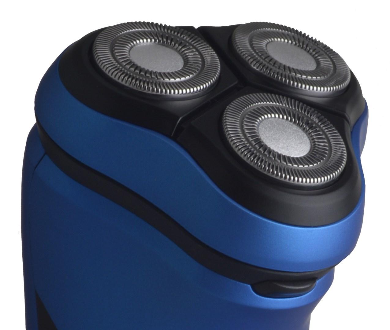 Barbermaskine med roterende hoveder Blaupunkt MSR401 - sort/blå med trimmer billede